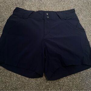 Columbia PFG Shorts Womens Size 4 Navy Blue UPF Protection Pockets Omni Shade
